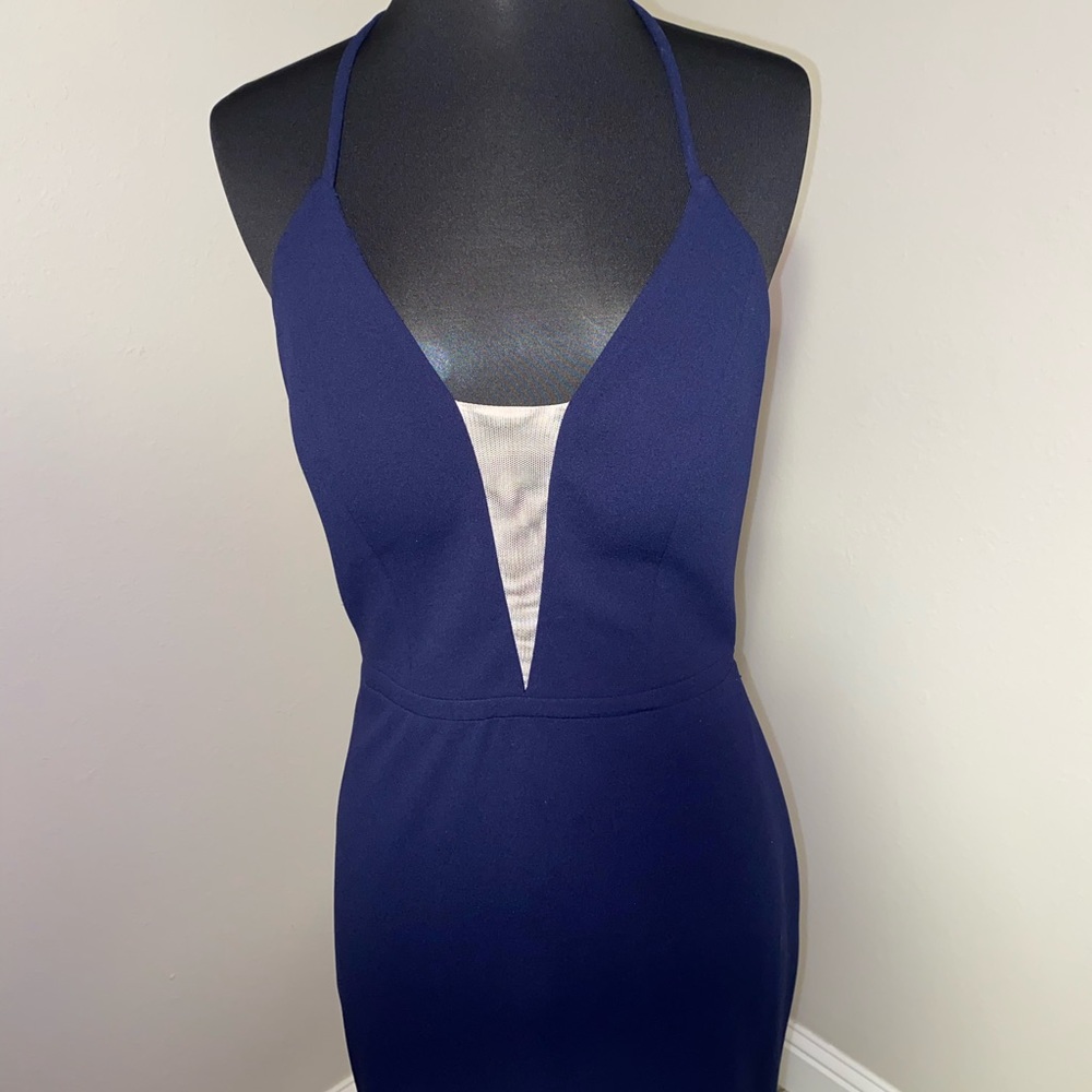 Long and Sleek Navy Dress by Aqua